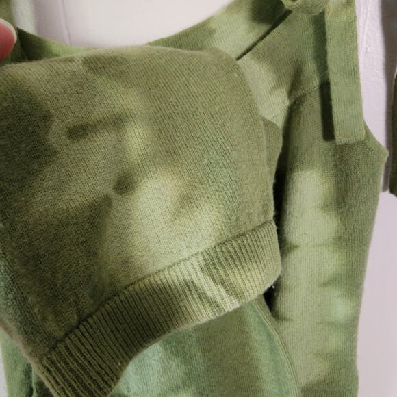 LoveShackFancy Nala Tie Dye Cashmere Blend Overalls Tie Strap Belted Jumpsuit Xs - Picture 9 of 12